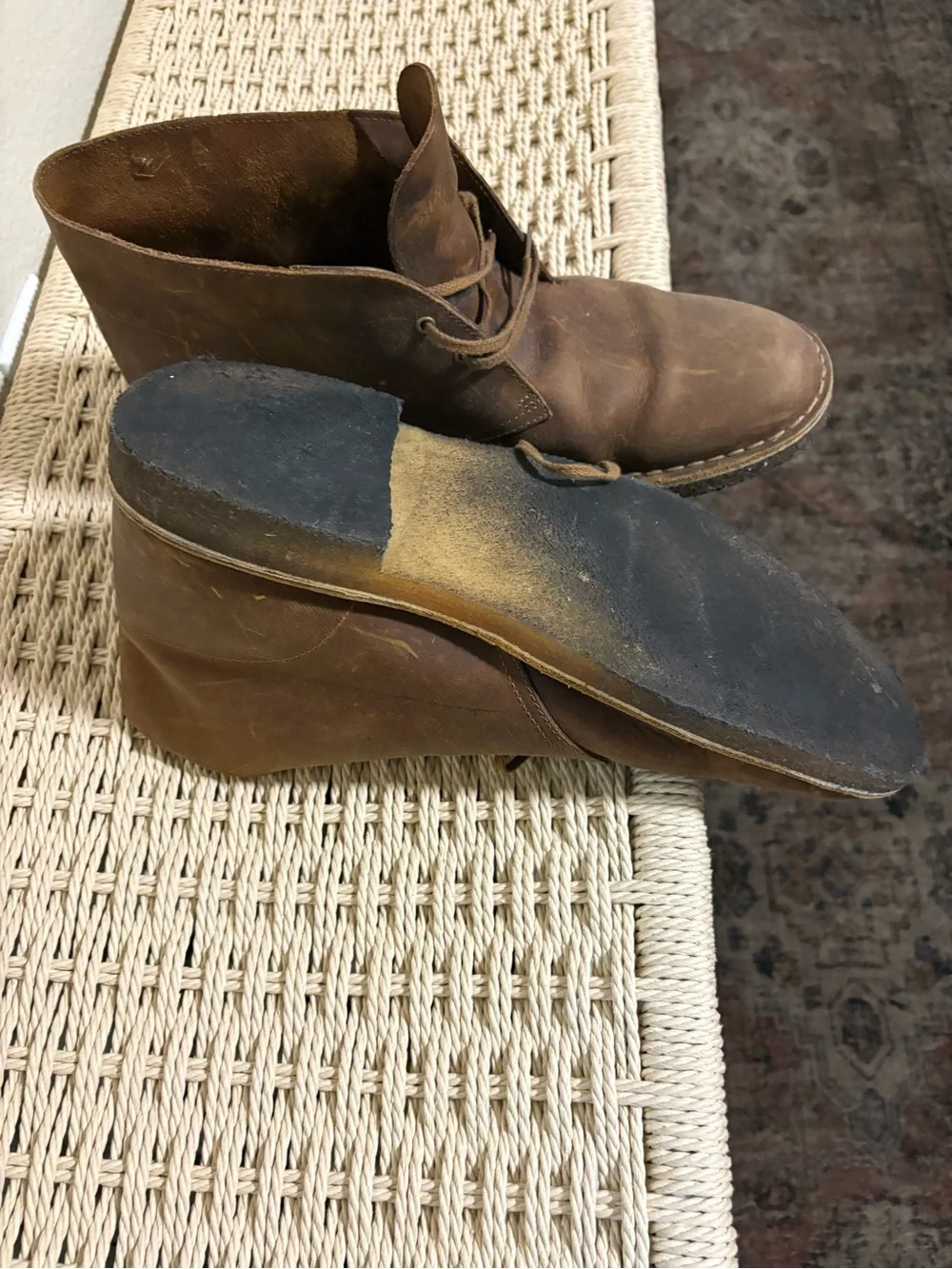 Clarks Men's Rustic Brown Leather Chukka Boots